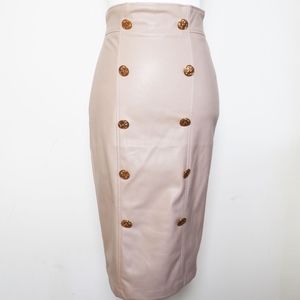 Faux Leather Midi Skirt - NEVER USED!